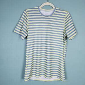 Patagonia Capilene Striped Silkweight Athletic Crew Neck Short Sleeve Tee Medium
